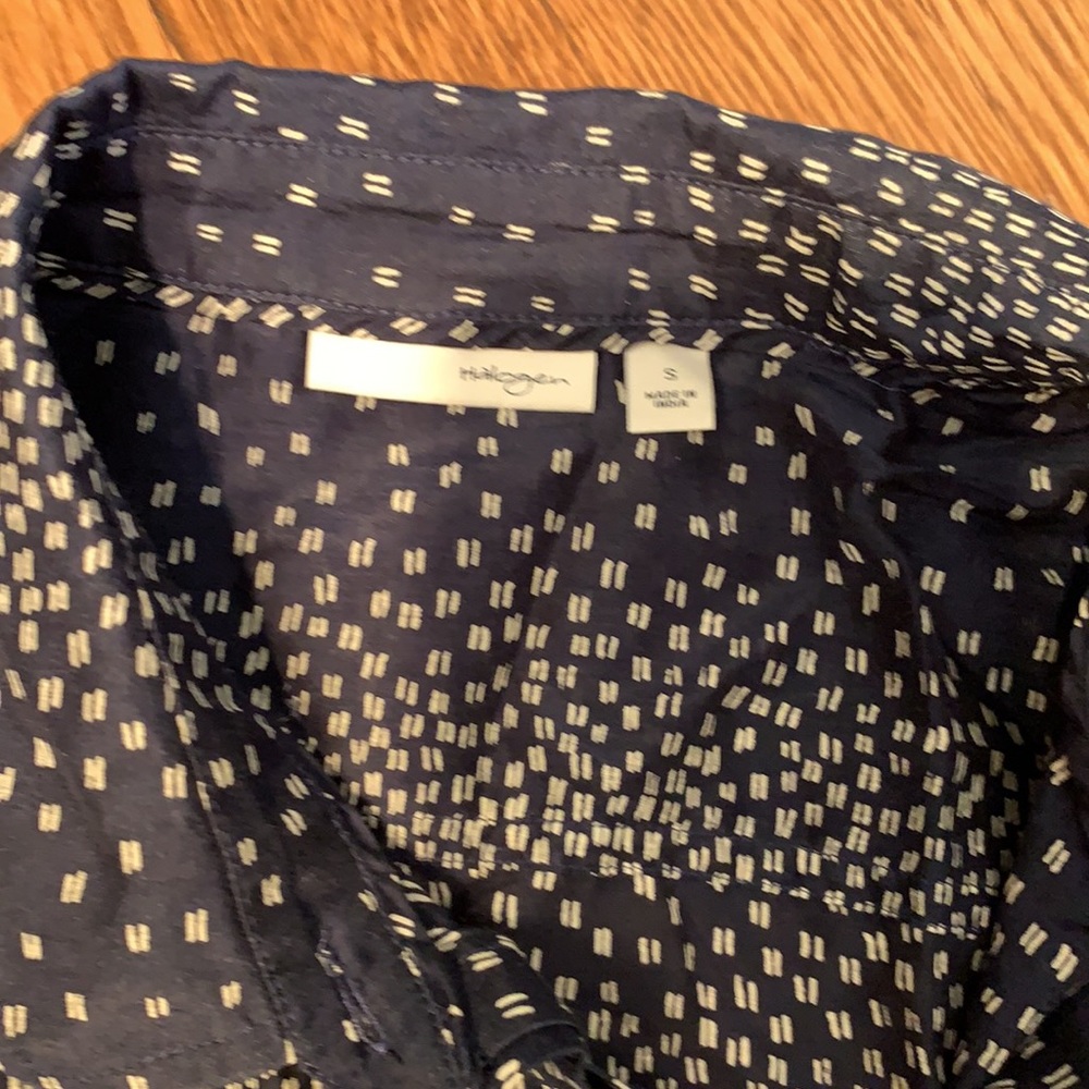 Halogen Button Down Navy Size Small - image 2